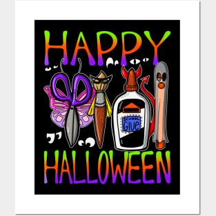 Happy Halloween Art Supplies with Costumes 2 Posters and Art